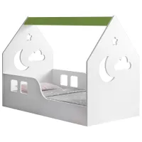 Детская кровать Happy Babies House Cloud 70 x 140 см / ЛДСП / Белый
