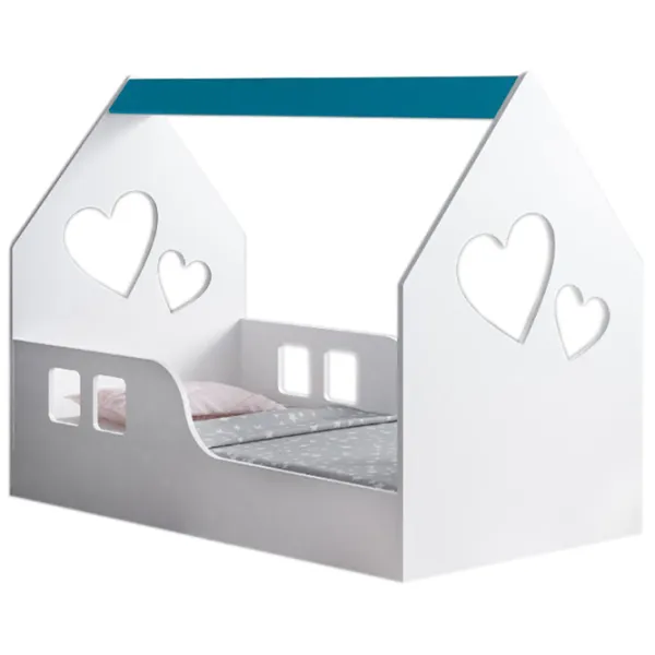 Детская кровать Happy Babies House Heart 70 x 140 см / ЛДСП / Белый photo 1