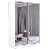 Шкаф cupe Mobildor-Lux Fox 1500 110 150 x 60см x 220 / ЛДСП / White