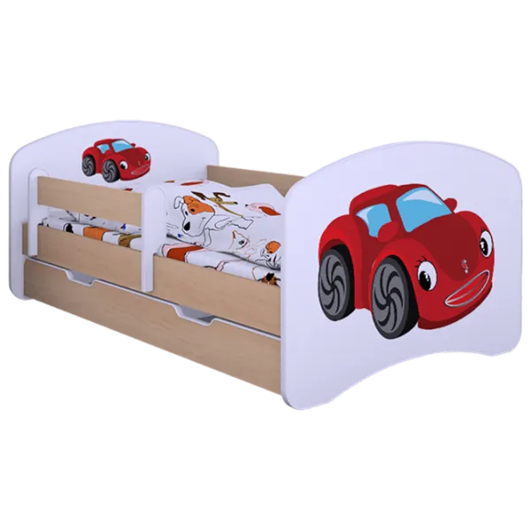 Детская кровать Happy Babies Happy Fairy Car 70 x 140 см/ Щит/ Белый photo 1