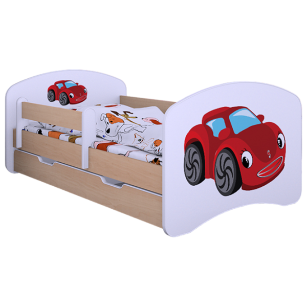 Детская кровать Happy Babies Happy Fairy Car 70 x 140 см/ Щит/ Белый photo 1
