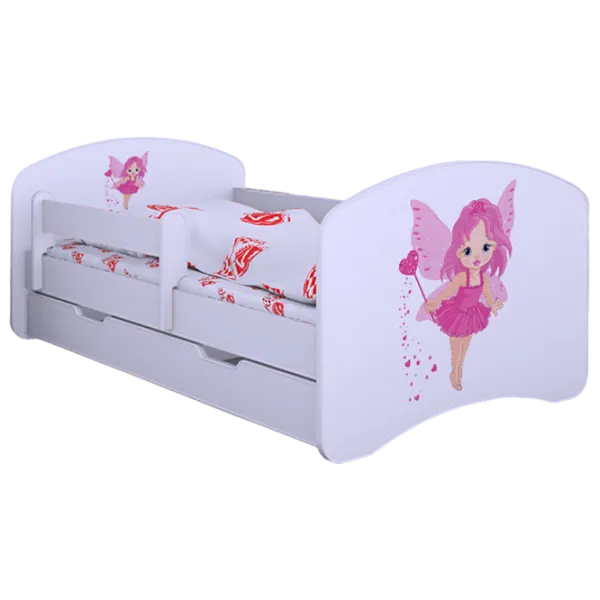 Pat pentru copii Happy Babies Happy Fairy 70 x 140 cm/ Placa/ White photo 1