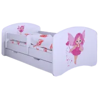 Pat pentru copii Happy Babies Happy Fairy 70 x 140 cm/ Placa/ White