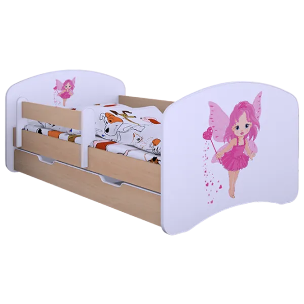 Pat pentru copii Happy Babies Happy Fairy 70 x 140 cm/ Placa/ White photo 1
