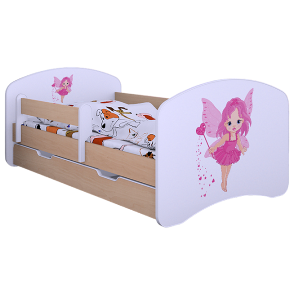 Pat pentru copii Happy Babies Happy Fairy 70 x 140 cm/ Placa/ White photo 1