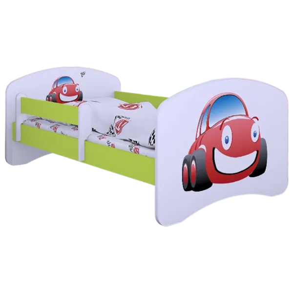 Детская кровать Happy Babies Happy Auto 70 x 140 см/ Щит/ Белый photo 1