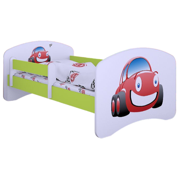 Детская кровать Happy Babies Happy Auto 70 x 140 см/ Щит/ Белый photo 1