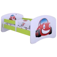 Детская кровать Happy Babies Happy Auto 70 x 140 см/ Щит/ Белый