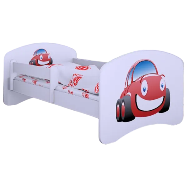 Pat pentru copii Happy Babies Happy Auto 70 x 140 cm/ Placa/ White photo 1