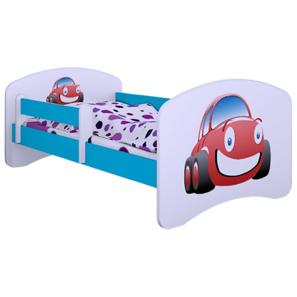 Pat pentru copii Happy Babies Happy Auto 70 x 140 cm/ Placa/ White photo 1