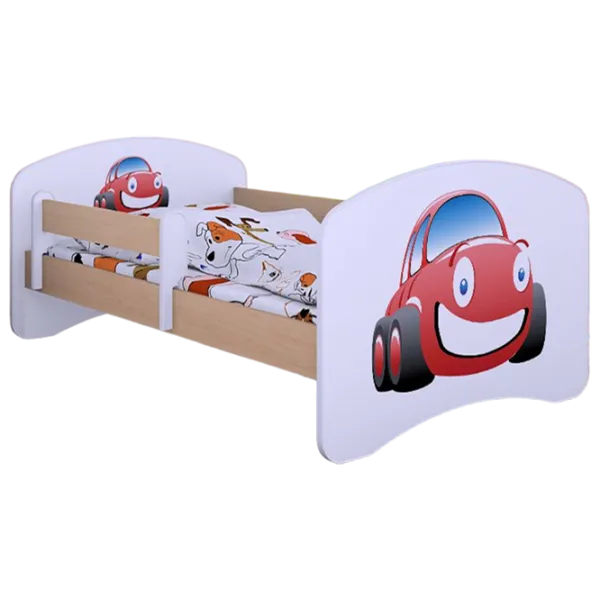 Pat pentru copii Happy Babies Happy Auto 70 x 140 cm/ Placa/ White photo 1