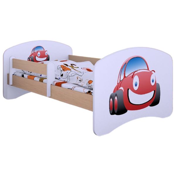 Pat pentru copii Happy Babies Happy Auto 70 x 140 cm/ Placa/ White photo 1