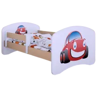 Pat pentru copii Happy Babies Happy Auto 70 x 140 cm/ Placa/ White