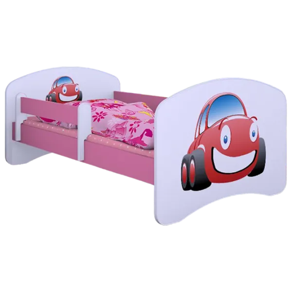 Pat pentru copii Happy Babies Happy Auto 70 x 140 cm/ Placa/ White photo 1