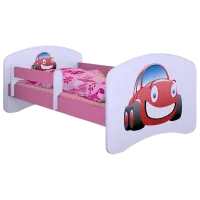 Pat pentru copii Happy Babies Happy Auto 70 x 140 cm/ Placa/ White