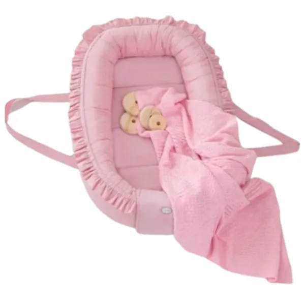 Babynest Veres Macaroon (2600000092043) Bumbac/ Pink photo 1 Babynest Veres Macaroon (2600000092043) Bumbac/ Pink photo 1