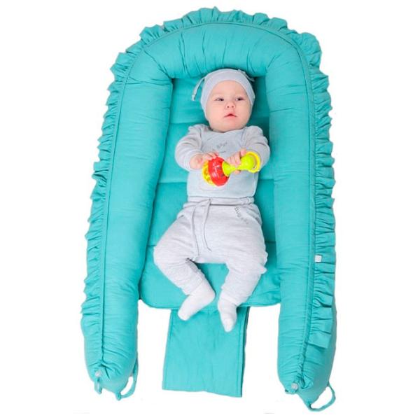 Babynest Veres Macaroon (2600000092050) Bumbac/ Light Blue photo 1