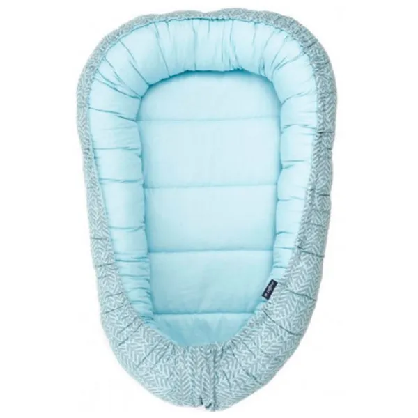 Babynest Zaffiro Leaves (5902745549934) Bumbac/ Mint photo 1