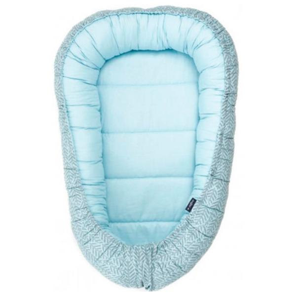 Babynest Zaffiro Leaves (5902745549934) Bumbac/ Mint photo 1