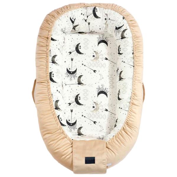 Babynest La Millou Best Nest Bright Luna (RZ-00003709) Bumbac/ Sand photo 1 Babynest La Millou Best Nest Bright Luna (RZ-00003709) Bumbac/ Sand photo 1