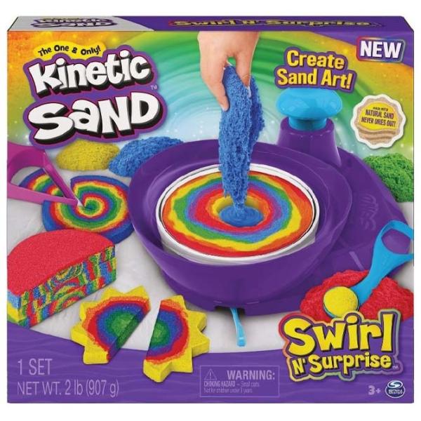 Nisip kinetic Kinetic Sand Swirl & Surprise 3+ photo 1 Nisip kinetic Kinetic Sand Swirl & Surprise 3+ photo 1