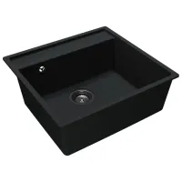 Chiuvetă SanDonna Selena 530 53 x 50 / Piatră artificială / Black Metalic