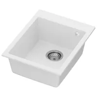 Кухонная мойка SanDonna Vesta 400 50 x 40 / Искусственный камень / Белый