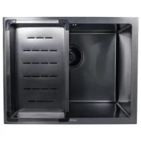 Chiuvetă SanDonna HD5040 50 x 40 / Oțel inoxidabil / Black