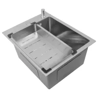 Кухонная мойка SanDonna HD4050 50 x 40 / Нержавеющая сталь / Серебряный