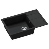 Chiuvetă SanDonna Ewelina 780 78 x 50 / Piatră artificială / Black Metalic