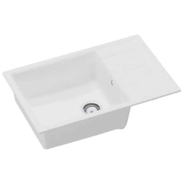 Chiuvetă SanDonna Ewelina 780 78 x 50 / Piatră artificială / White photo 1 Chiuvetă SanDonna Ewelina 780 78 x 50 / Piatră artificială / White photo 1