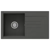 Кухонная мойка SanDonna Arona 760 76 x 44 / Натуральный камень / Черный металлик