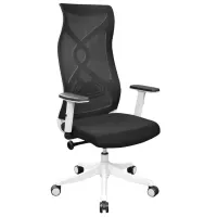 Офисное кресло DecoPrim Forest Ткань, акриловая сетка/ Черный Белый