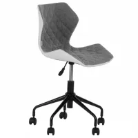 Офисное кресло DecoPrim BX-3030 Ткань, искусственная кожа/ Белый Серый