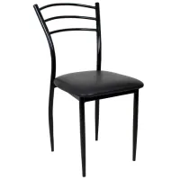 Scaun de bucătărie DecoPrim DC-55 ECO Piele/ Negru mat