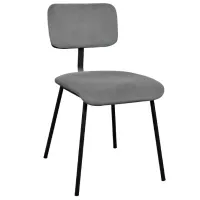 Scaun de bucătărie DecoPrim THOMAS Catifea/ Gray