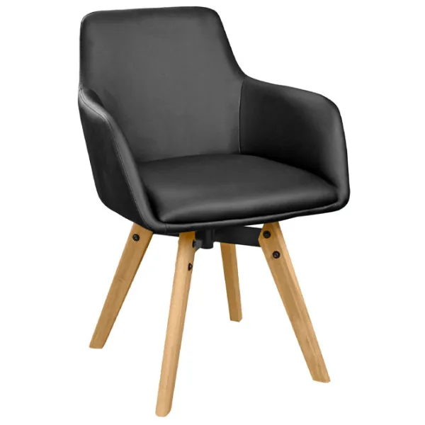 Scaun de bucătărie DecoPrim Y-884 ECO Piele/ Black photo 1 Scaun de bucătărie DecoPrim Y-884 ECO Piele/ Black photo 1