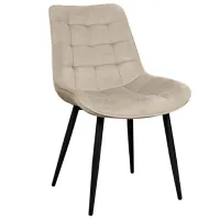 Scaun de bucătărie DecoPrim Hans Catifea/ Cappucino Black