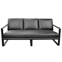 Canapea DecoPrim York 3 (0005014) ECO Piele/ Black