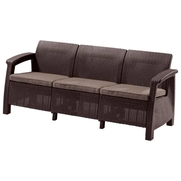 Canapea de grădină Keter Corfu Love Seat Max (223207) Plastic/ Brown photo 1