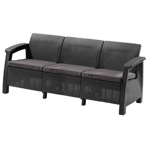Canapea de grădină Keter Corfu Love Seat Max (223211) Plastic/ Graphite photo 1