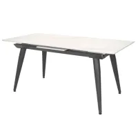 Masă de bucătărie extensibilă DecoPrim Vanessa Ceramică/ White