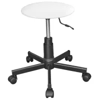 Scaun de birou DecoPrim Stool Gts V-01 ECO Piele/ White