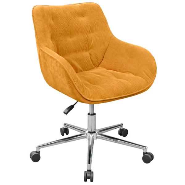Fotoliu de birou DecoPrim 21105A-F Velvet/ Mustard photo 1 Fotoliu de birou DecoPrim 21105A-F Velvet/ Mustard photo 1