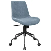 Fotoliu de birou DecoPrim 2140W-F Velvet/ Blue Gray