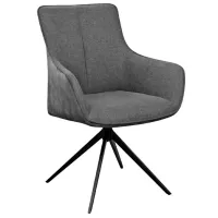 Fotoliu de birou DecoPrim Queen Catifea/ Anthracite