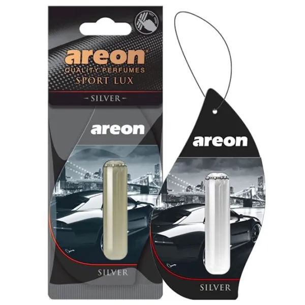 Aromatizator auto Areon Liquid Sport Lux Silver/ 5 ml/ Pe oglindă photo 1 Aromatizator auto Areon Liquid Sport Lux Silver/ 5 ml/ Pe oglindă photo 1