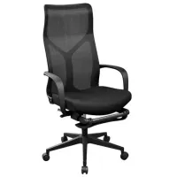 Fotoliu de birou DecoPrim Alfa X02-1 Pânză, plasă acrilică/ Black