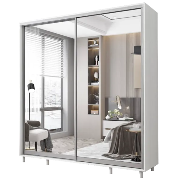 Dulap cupe Mobildor-Lux ARON S 2000 8681 200 x 60 x 220 / LPAL / Alb briliant photo 1