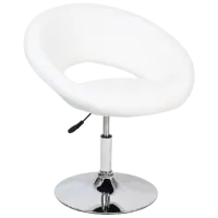 Scaun de bar Deco SB-81 Piele eco/ Oțel/ White